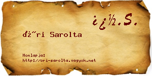 Őri Sarolta névjegykártya
